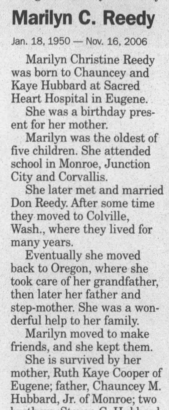 Clipping from Corvallis Gazette-Times